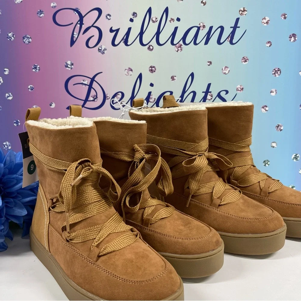 ❄️LACE UP MICROSUEDE BOOTS